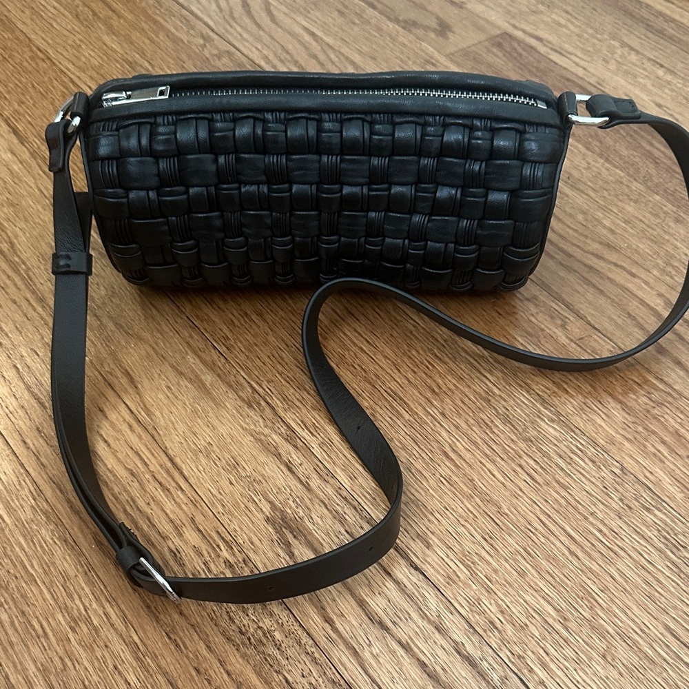 COS Woven Leather Shoulder or Crossbody Bag. Adjustable.
